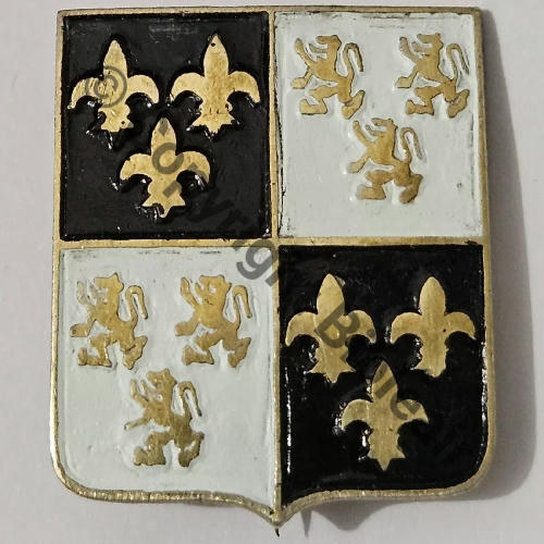 A1297NH 1942.43 ESCADRILLE SURVEILLANCE COTIERE PICARDIE puis GB.1.17 Fab DAMAS ARGENT PEINT No28 Eping bascule Dos irreg strie Src.marycollections 4000EurInv 
